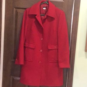 JCrew Red Wool Coat